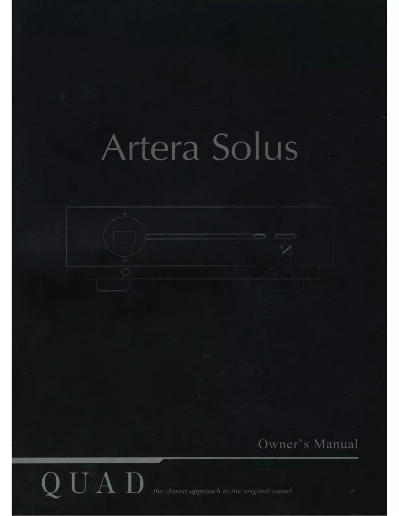 Page n°1 - Manuel utilisateur Quad Artera Solus