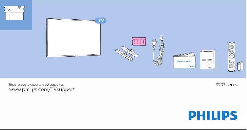 Página 1 del manual Guía de inicio rápido Philips 50PUS6203