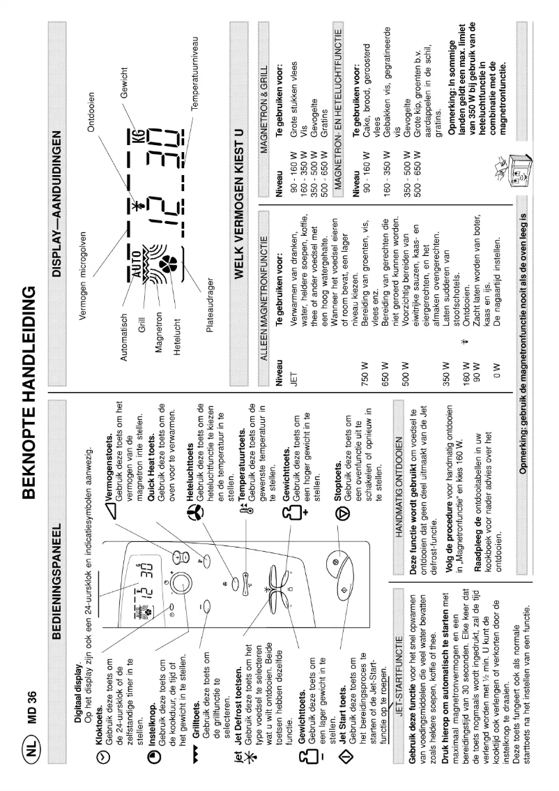 Image de la première page du manuel de l'appareil MD 363 WH