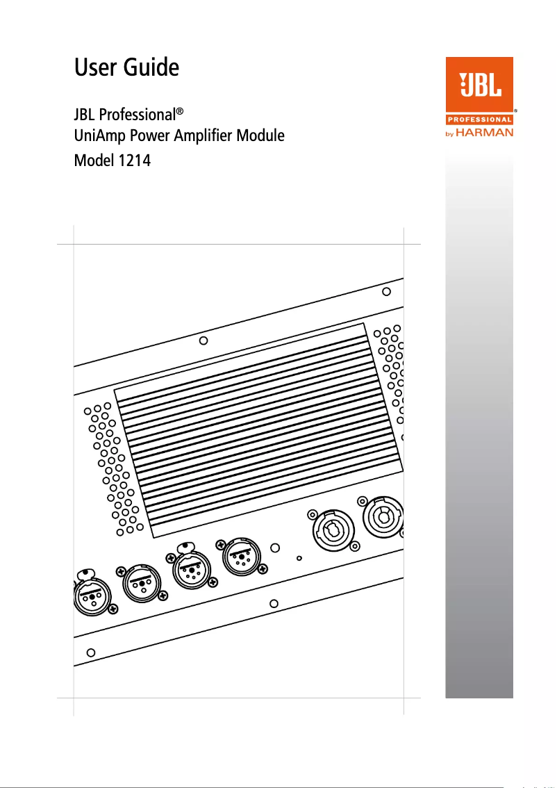 Page 1 de la notice Manuel utilisateur JBL Professional UniAmp 1214