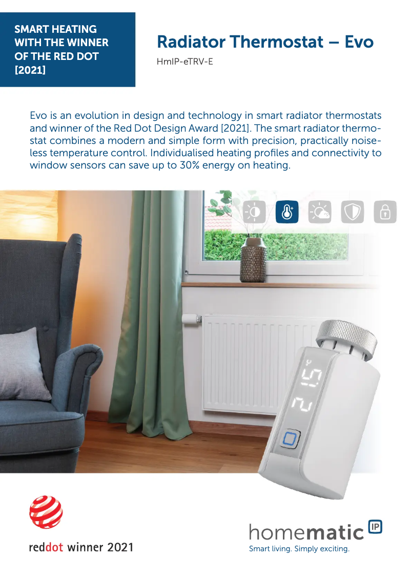 Image de la première page du manuel de l'appareil Evo HmIP-eTRV-E