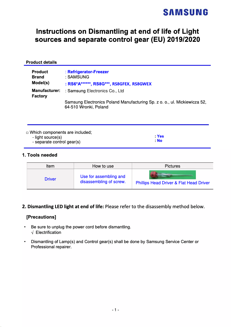 Image de la première page du manuel de l'appareil RS6GA8821SL