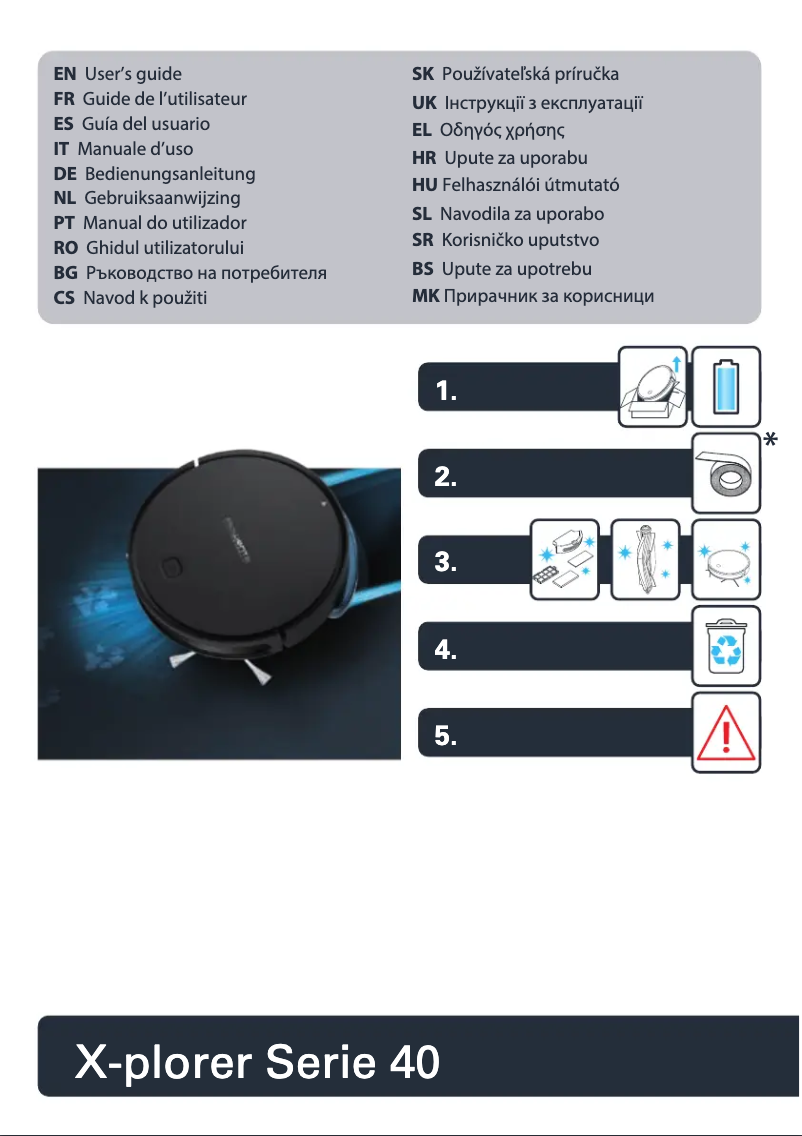 Página 1 del manual Manual de usuario Rowenta X-Plorer Serie 40 RR7275
