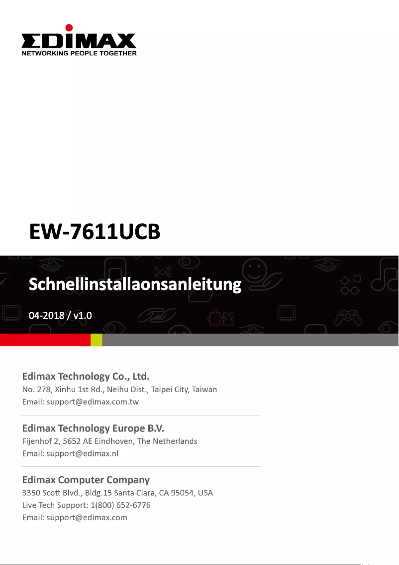 Page n°1 - Manuel utilisateur Edimax EW-7611UCB