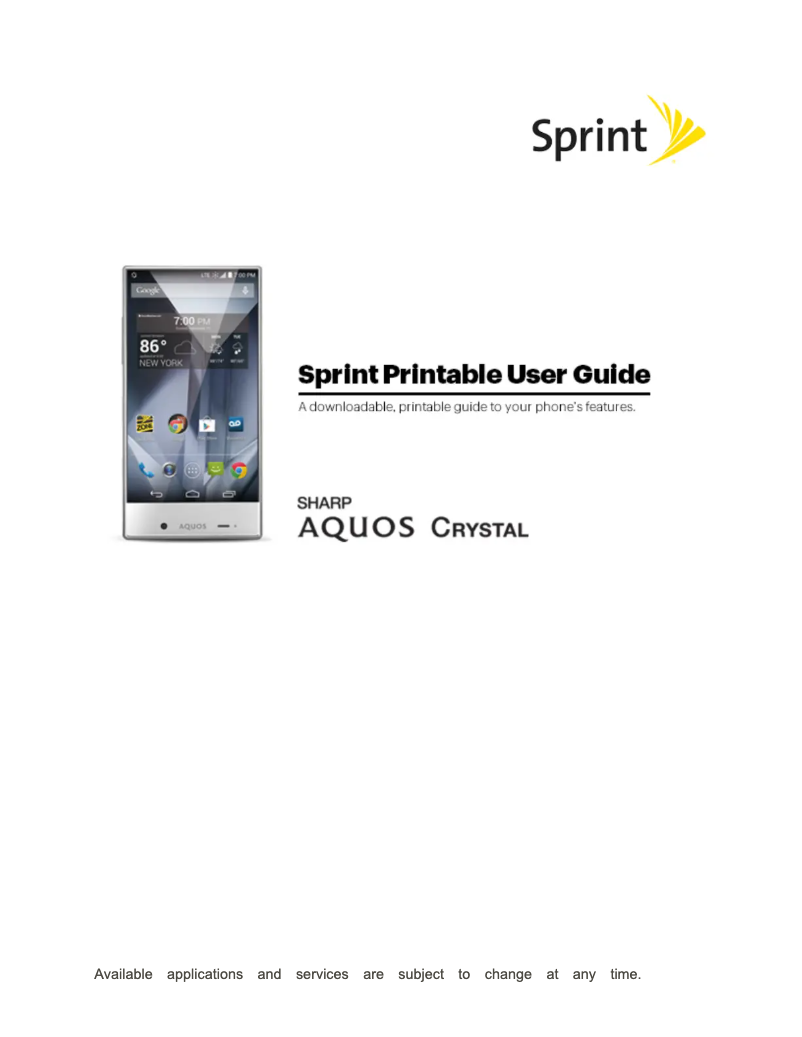 Page n°1 - Manuel utilisateur Sharp Aquos Crystal