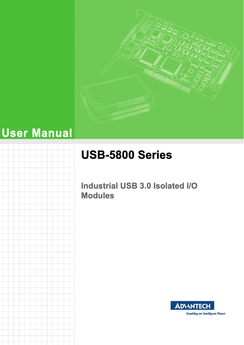 Image de la première page du manuel de l'appareil USB-5860-AE
