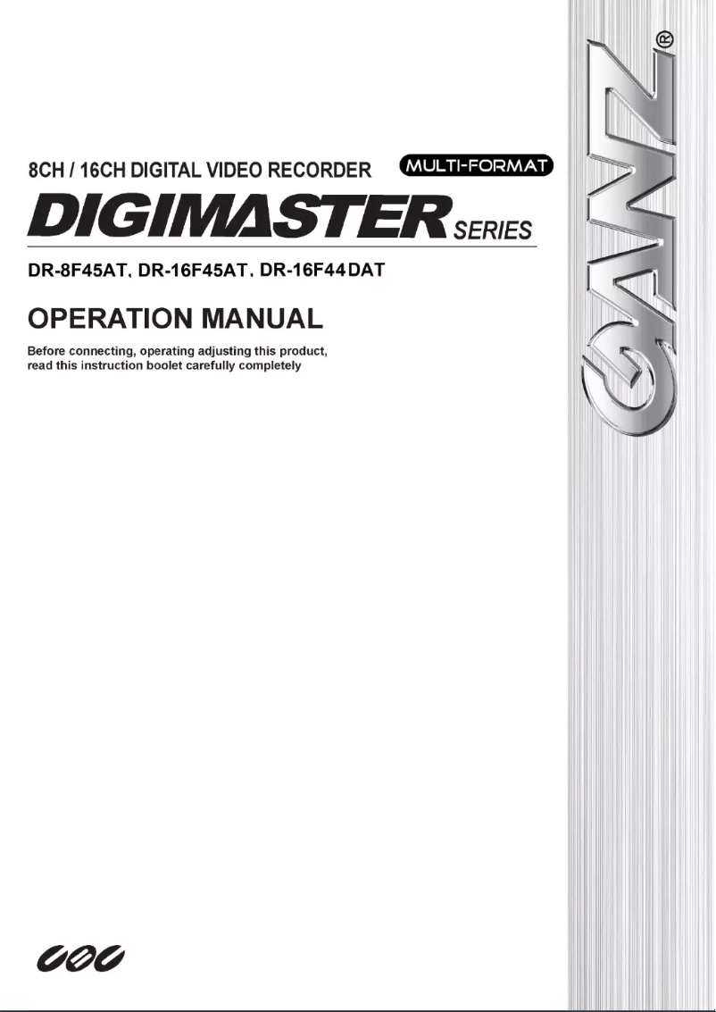 Image de la première page du manuel de l'appareil DR-8F45AT