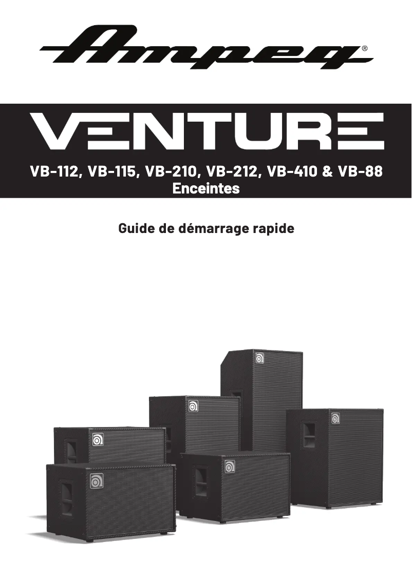 Page n°1 - Guide de démarrage rapide Ampeg Venture VB-410