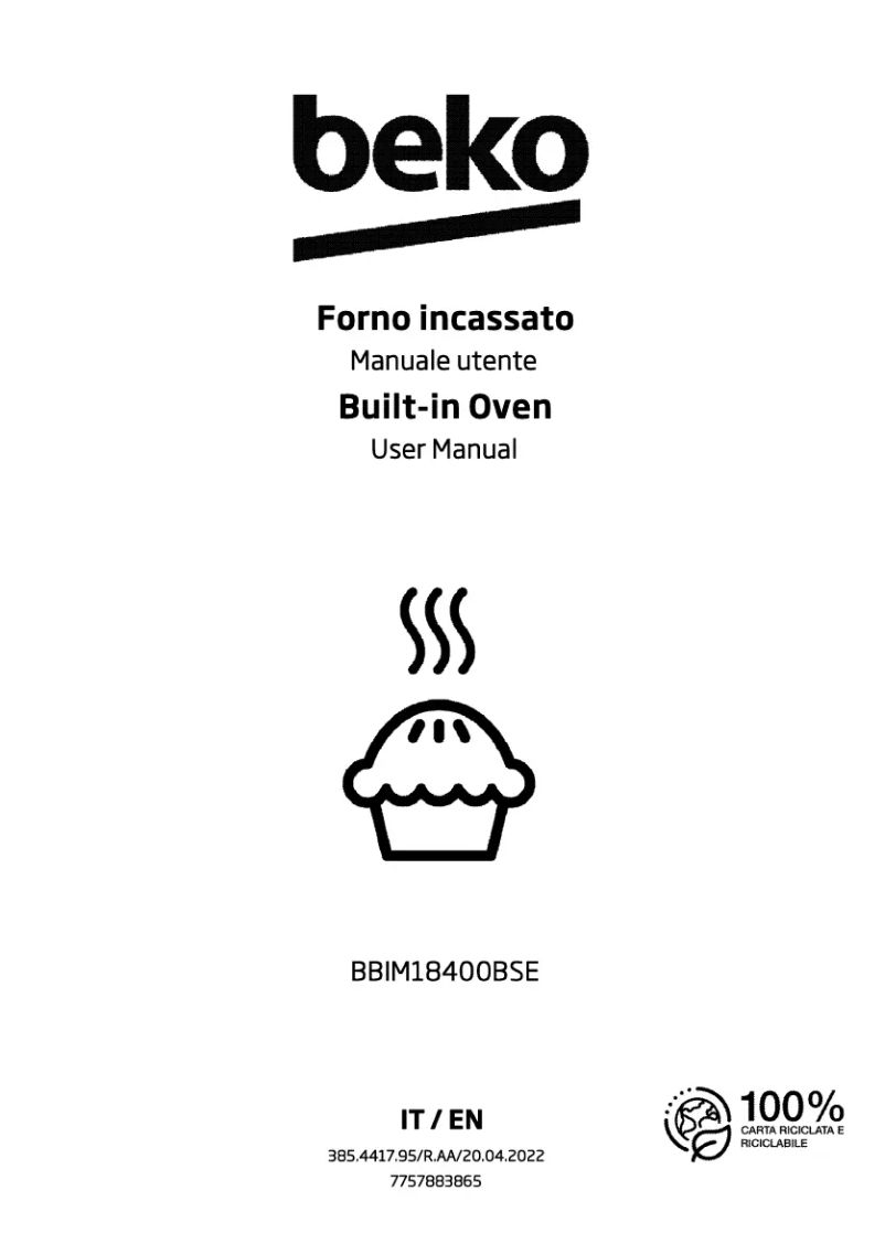 Page 1 de la notice Manuel utilisateur Beko BBIM18400BSE