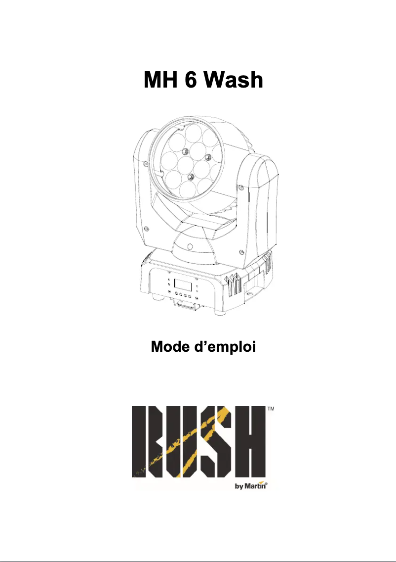 Image de la première page du manuel de l'appareil RUSH MH 6 Wash