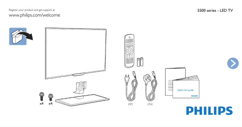 Image de la première page du manuel de l'appareil 55PFT5509S