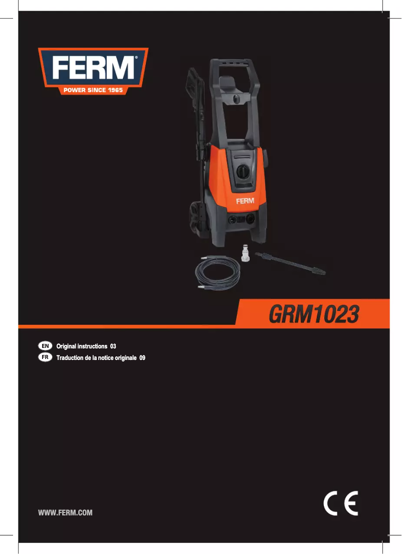 Page n°1 - Manuel utilisateur Ferm GRM1023