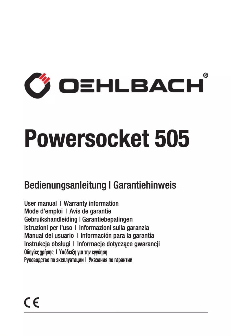 Página 1 del manual Manual de usuario Oehlbach Powersocket 505