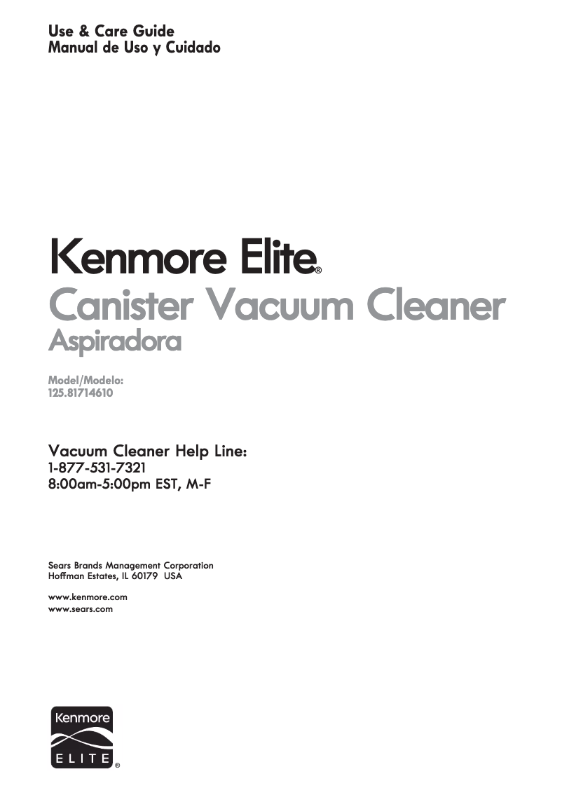 Page 1 de la notice Manuel utilisateur Kenmore 125.81714610