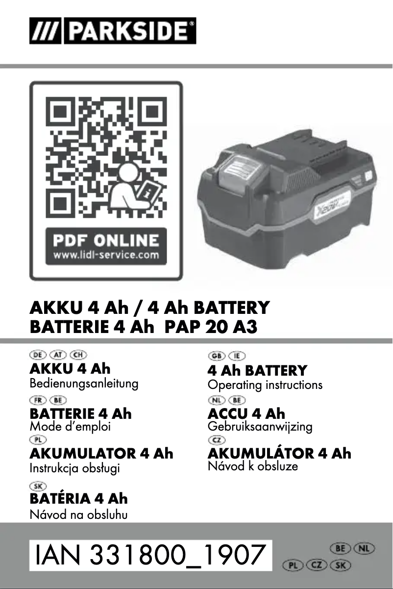 Image de la première page du manuel de l'appareil PAP 20 A3