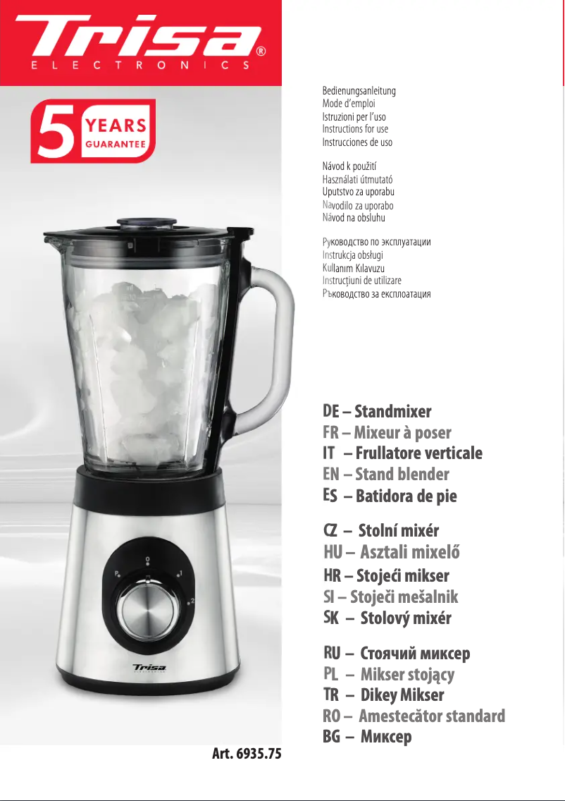 Image de la première page du manuel de l'appareil Royal Crush 6935.75