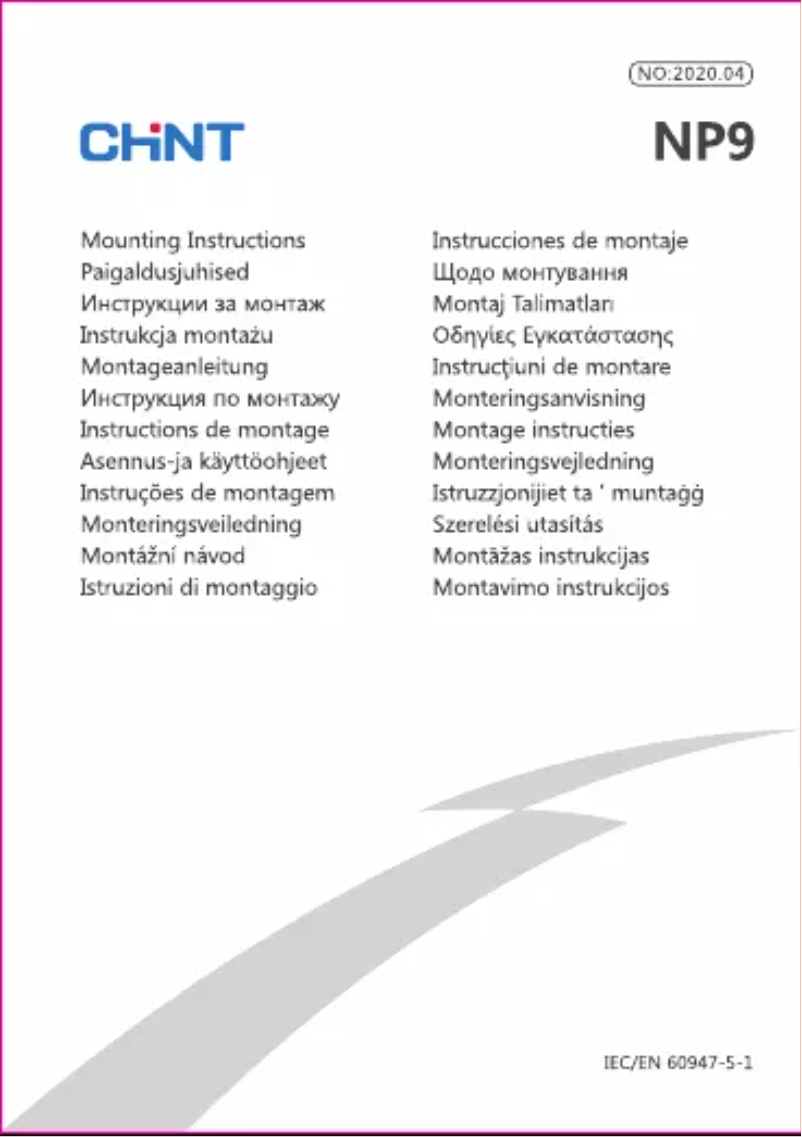 Page 1 de la notice Manuel utilisateur CHINT NP9