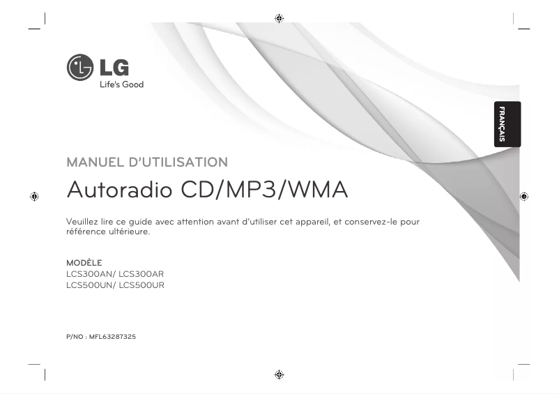 Image de la première page du manuel de l'appareil LCS300AR