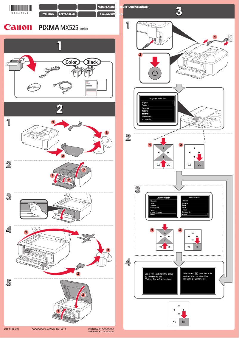 Page 1 de la notice Manuel utilisateur Canon PIXMA MX525