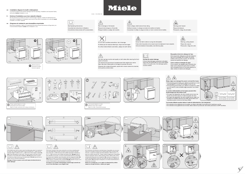 Page 1 de la notice Instructions / montage Miele G 7516 SCi AutoDos