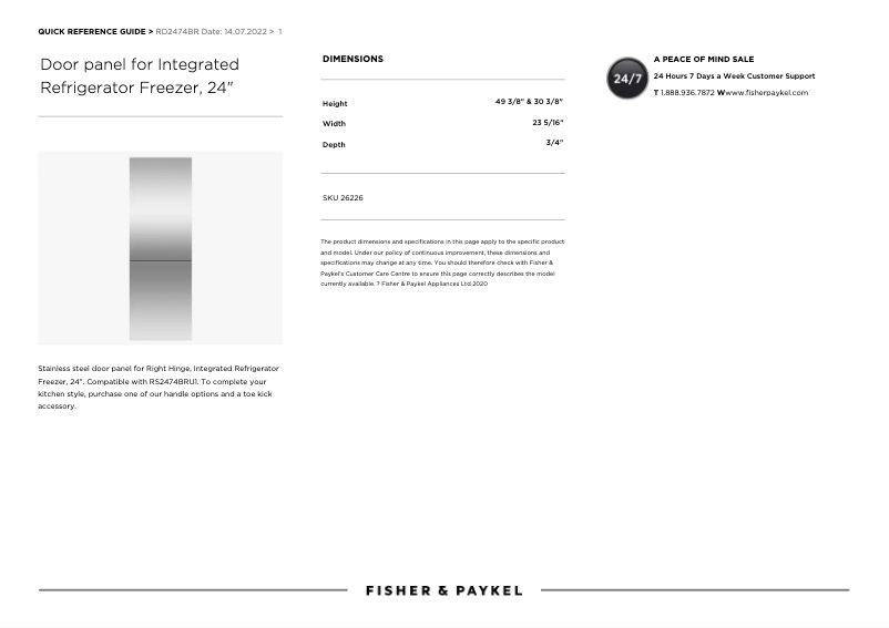 Image de la première page du manuel de l'appareil RD2474BR