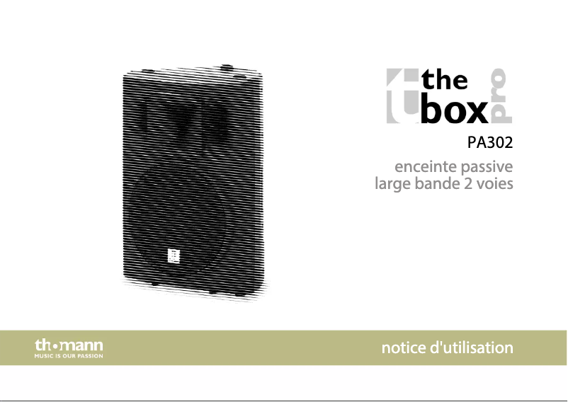 Page n°1 - Manuel utilisateur The Box PA 302