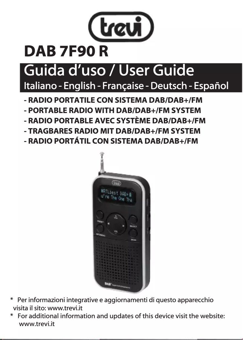 Page 1 de la notice Manuel utilisateur Trevi DAB 7F90 R