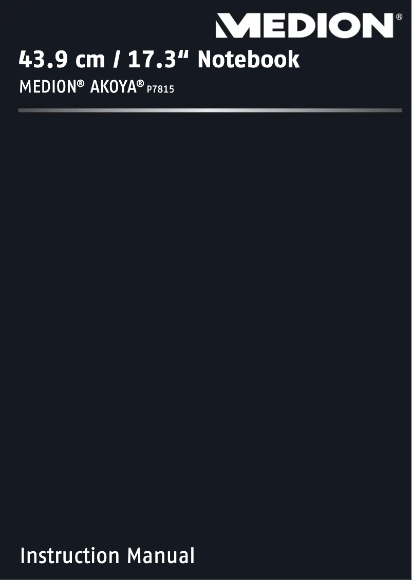 Image de la première page du manuel de l'appareil Akoya P7815