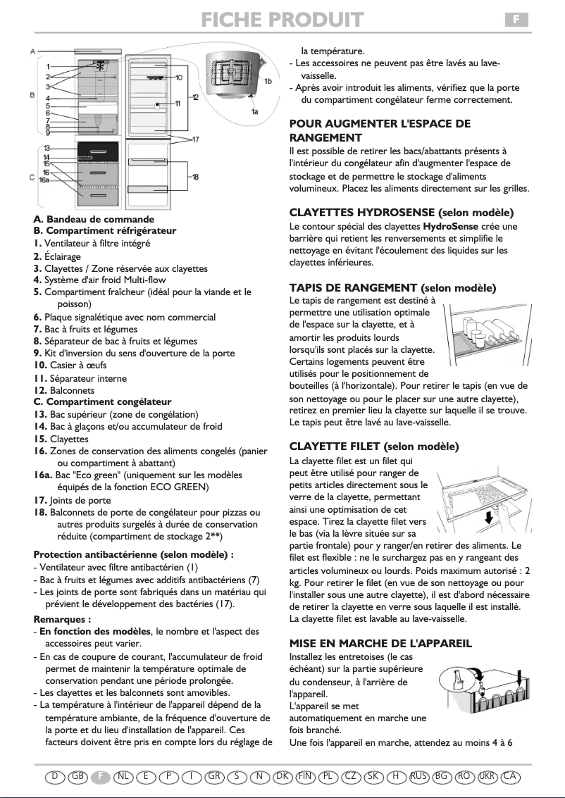 Page 1 de la notice Manuel utilisateur Bauknecht KGN 2282 A++ IL
