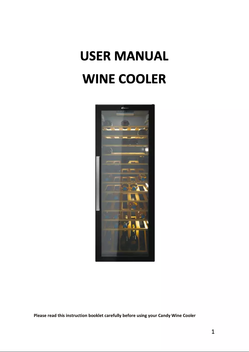Page 1 de la notice Manuel utilisateur Candy CWC 200EELW-7