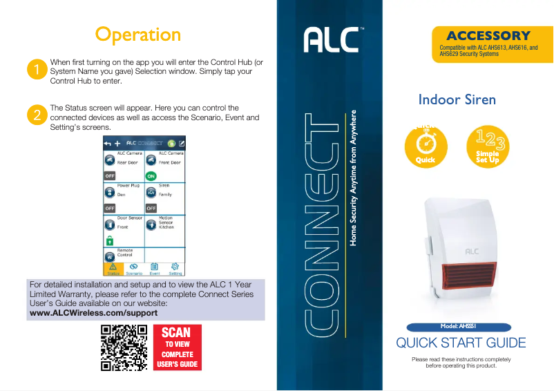 Page n°1 - Manuel utilisateur ALC AHSS51