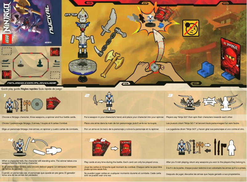 Page 1 de la notice Manuel utilisateur Lego NINJAGO 2173