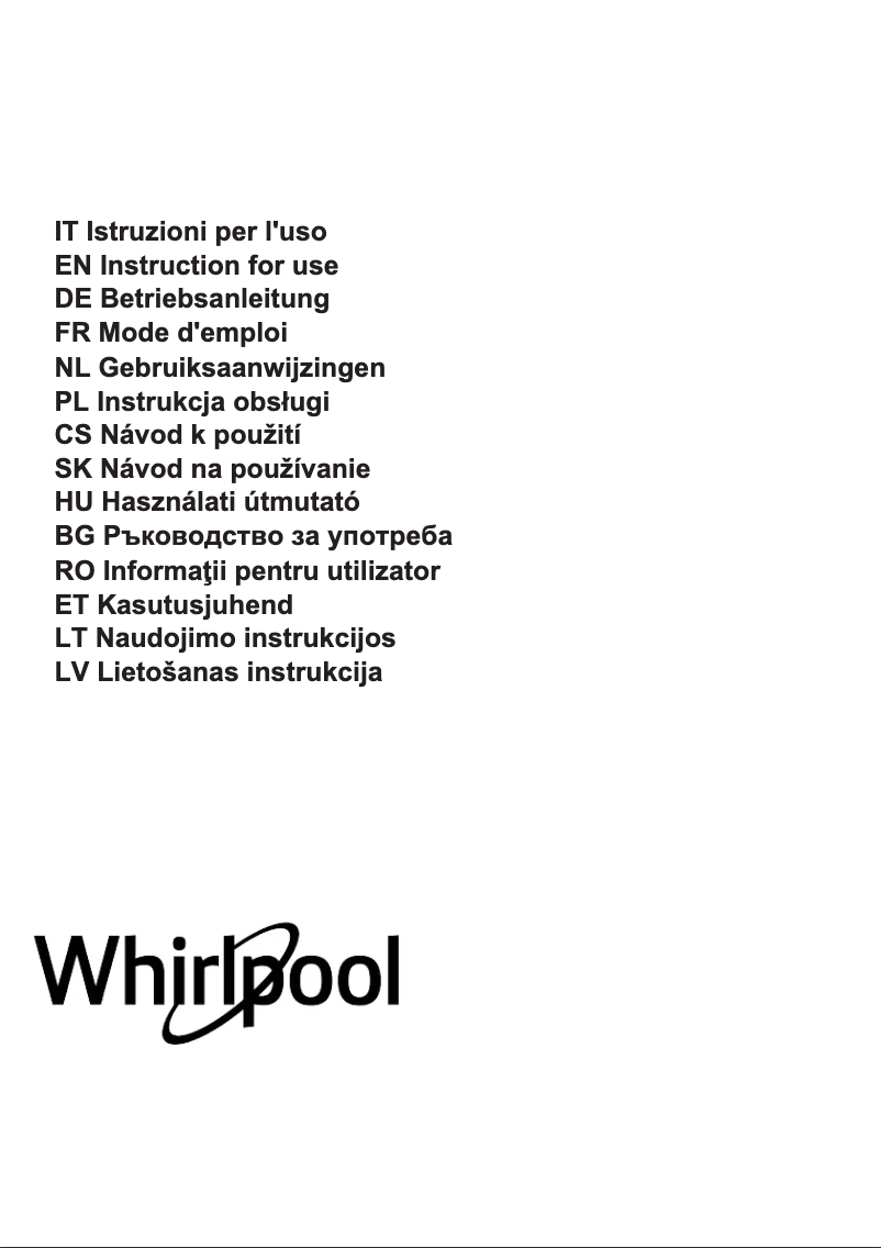 Page 1 de la notice Manuel utilisateur Whirlpool WCTH 63F LEB X