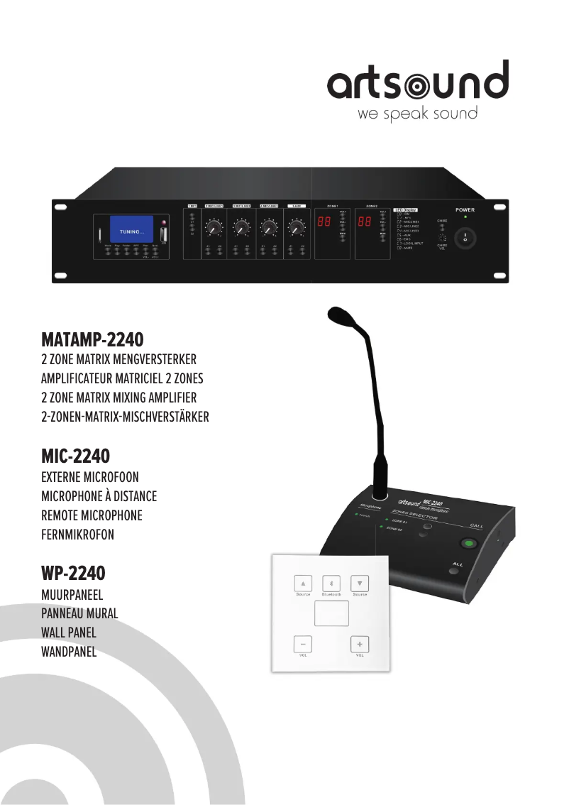 Página 1 del manual Manual de usuario Artsound MATAMP-2240
