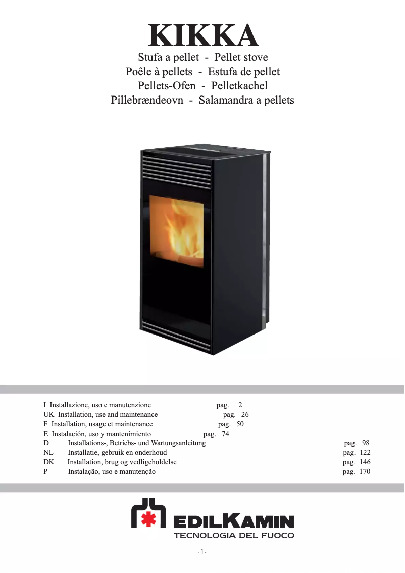 Página 1 del manual Manual de usuario Edilkamin KIKKA