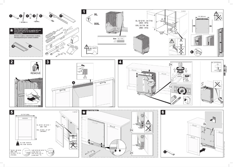 Page 1 de la notice Guide d'installation Asko DFI565XXL