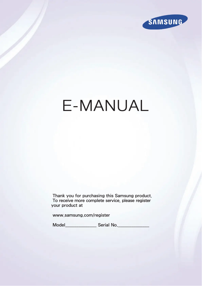 Page 1 de la notice Manuel utilisateur Samsung UA40H6203AR