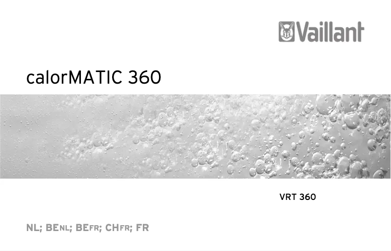 Page 1 de la notice Manuel utilisateur Vaillant calorMATIC 360