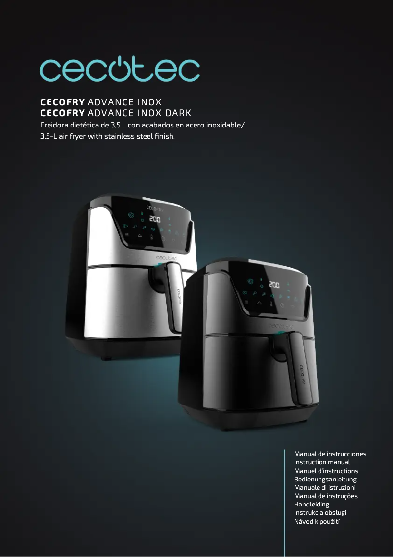Page 1 of the manual User Manual Cecotec Cecofry Full Inox 5500 Pro