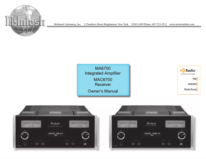 Image de la première page du manuel de l'appareil MAC6700