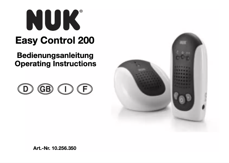 Page 1 de la notice Manuel utilisateur NUK Easy Control 200