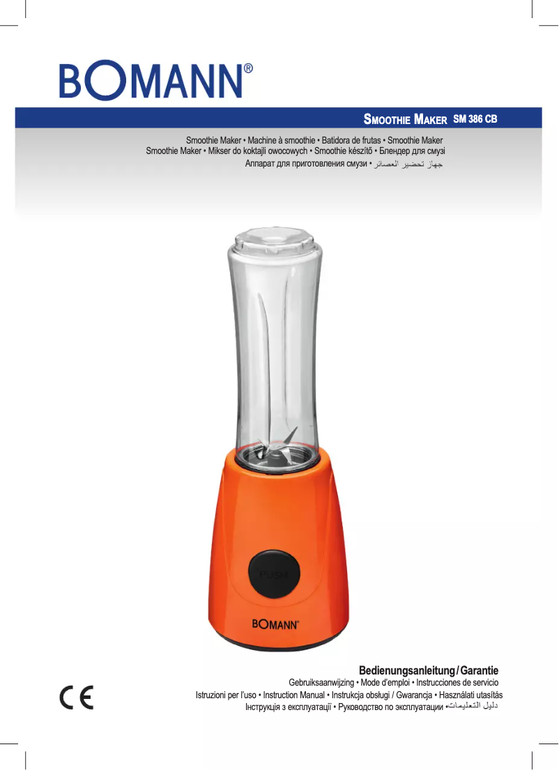 Page n°1 - Manuel utilisateur Bomann SM 386 CB