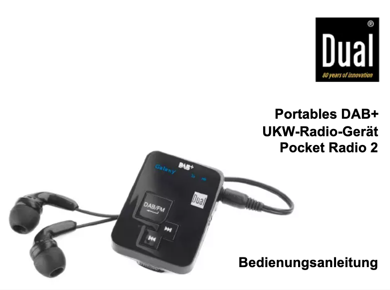 Image de la première page du manuel de l'appareil DAB Pocket Radio 2