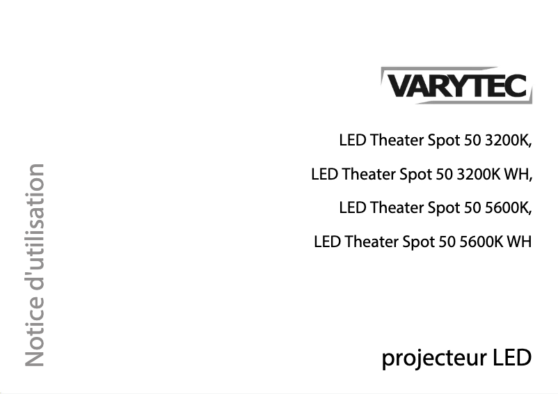 Image de la première page du manuel de l'appareil LED Theater Spot 50 5600K