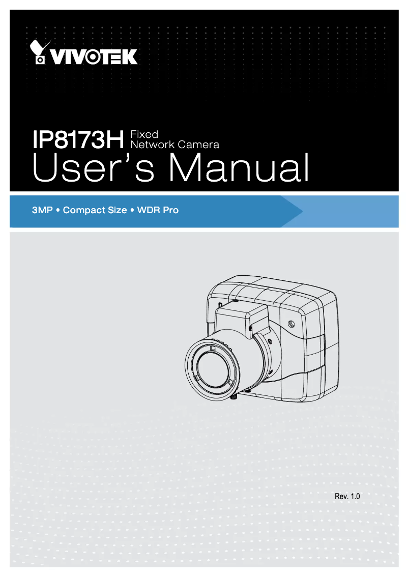 Image de la première page du manuel de l'appareil IP8173H