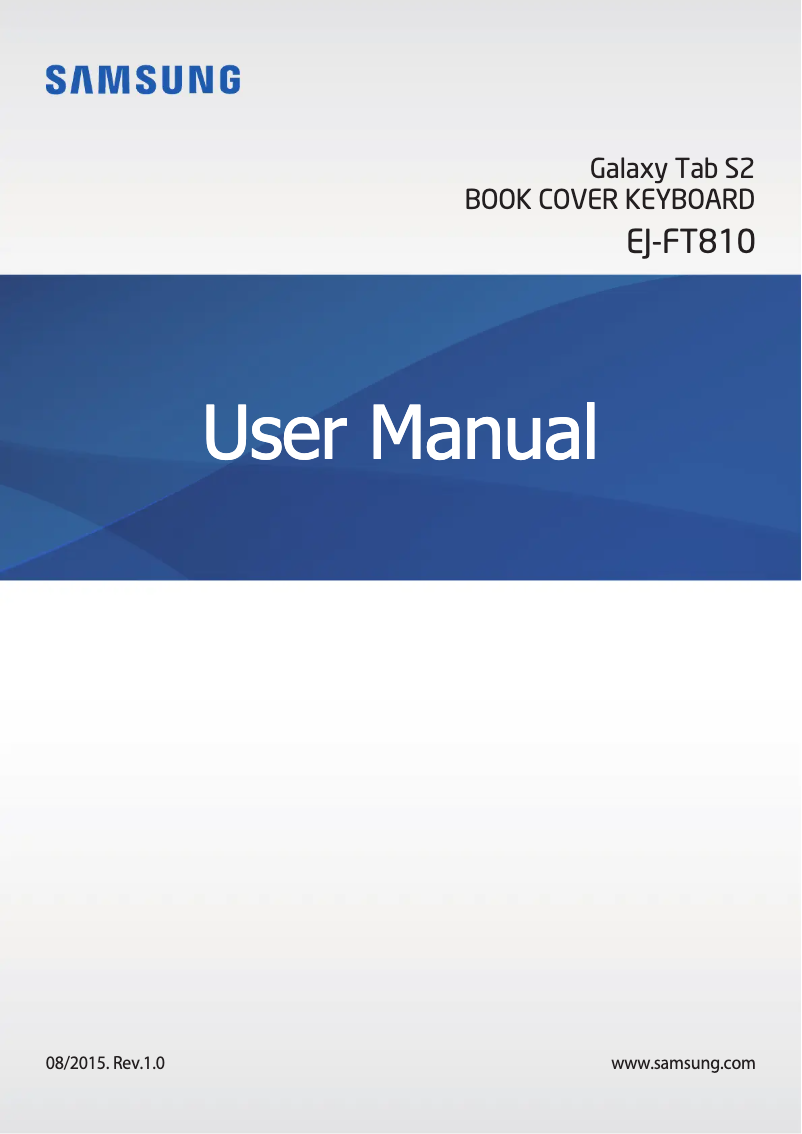 Page n°1 - Manuel utilisateur Samsung EJ-FT810YWEGSW