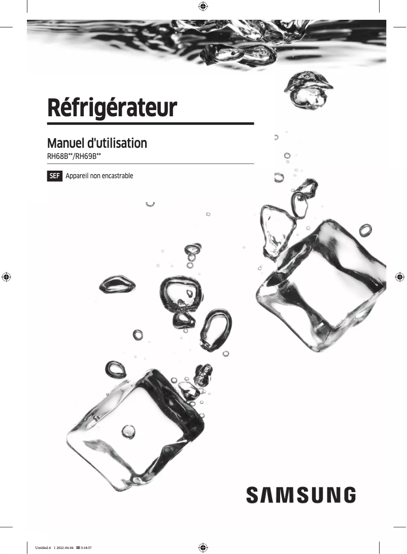 Page 1 de la notice Manuel utilisateur Samsung RH69B8940S9