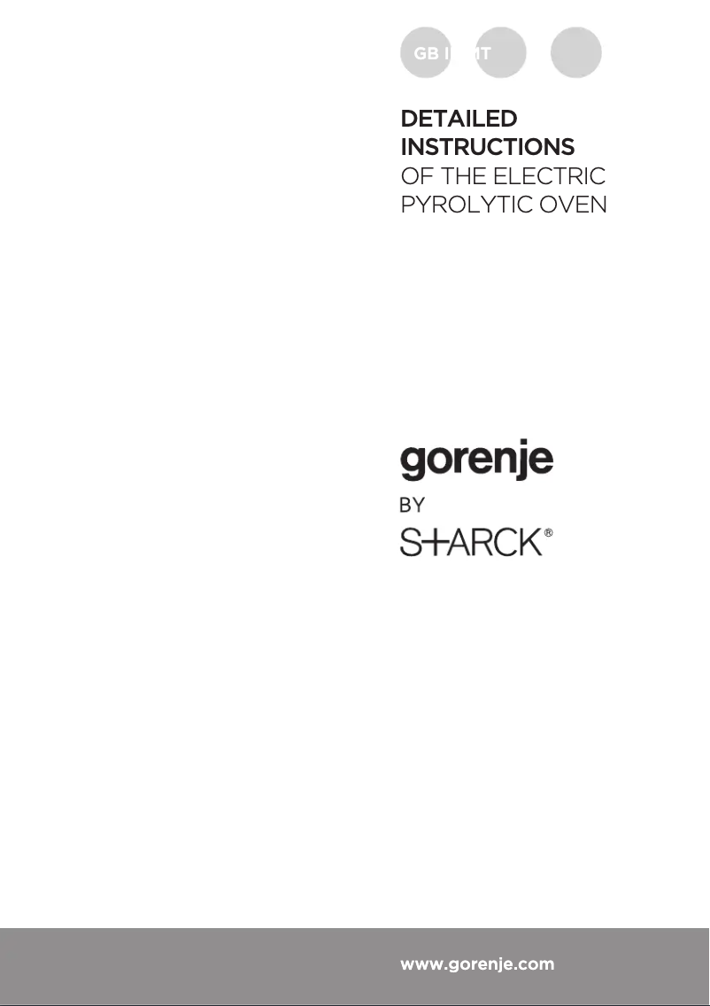 Page n°1 - Manuel utilisateur Gorenje BOP747ST