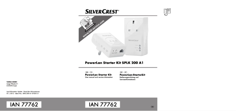 Page n°1 - Manuel utilisateur SilverCrest SPLK 200 A1