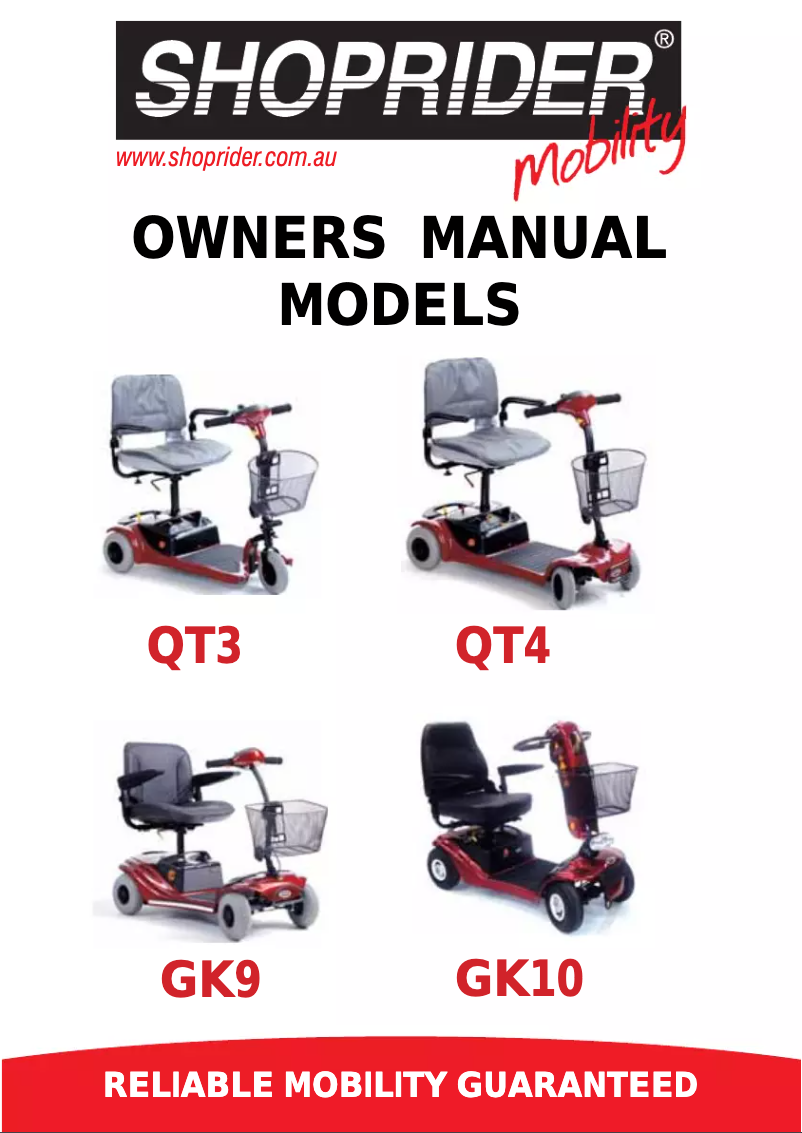 Image de la première page du manuel de l'appareil GK9